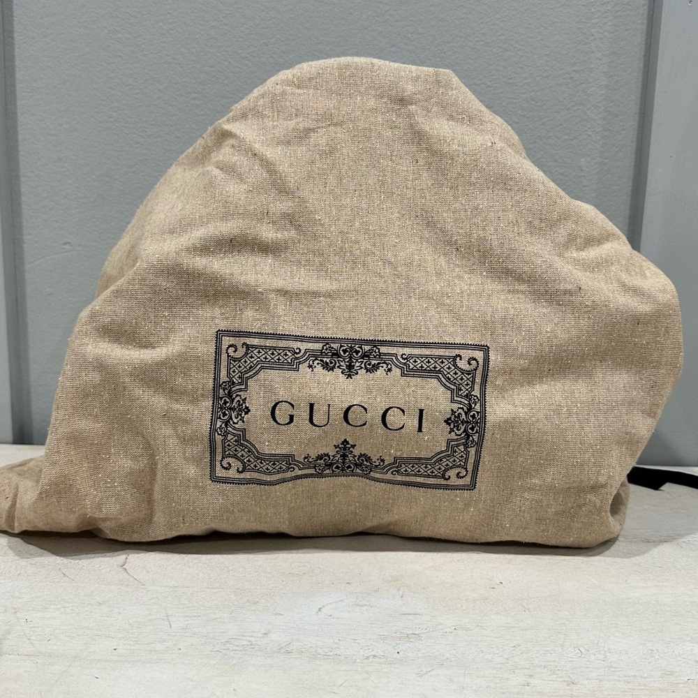 Gucci GG Supreme Monogram Calfskin Medium Horsebit 1955 Top Handle Bag - Picture 14 of 17